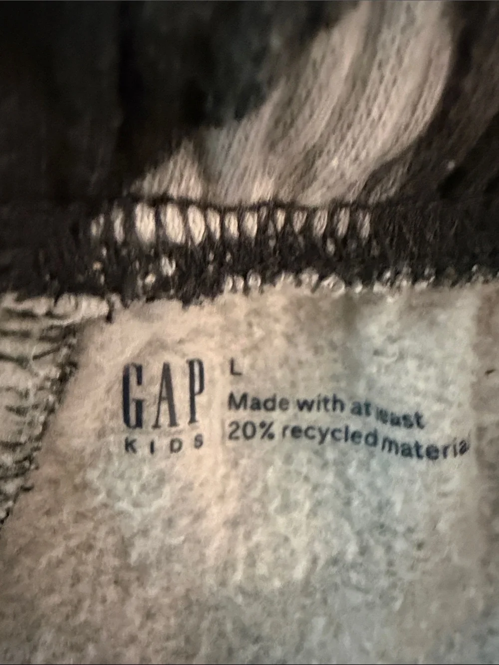 GAP kids Black Joggers with Silver Bow Print sz L